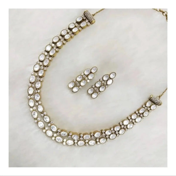 Evina Double Layer Sleek Polki Set – Elegant Jewellery - Fashionjewellery_21