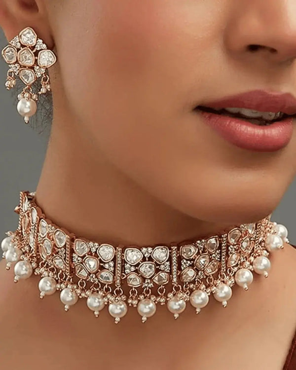 Royal Tyaani - Style Choker Necklace Set – Elegant Bridal Jewellery - Fashionjewellery_21