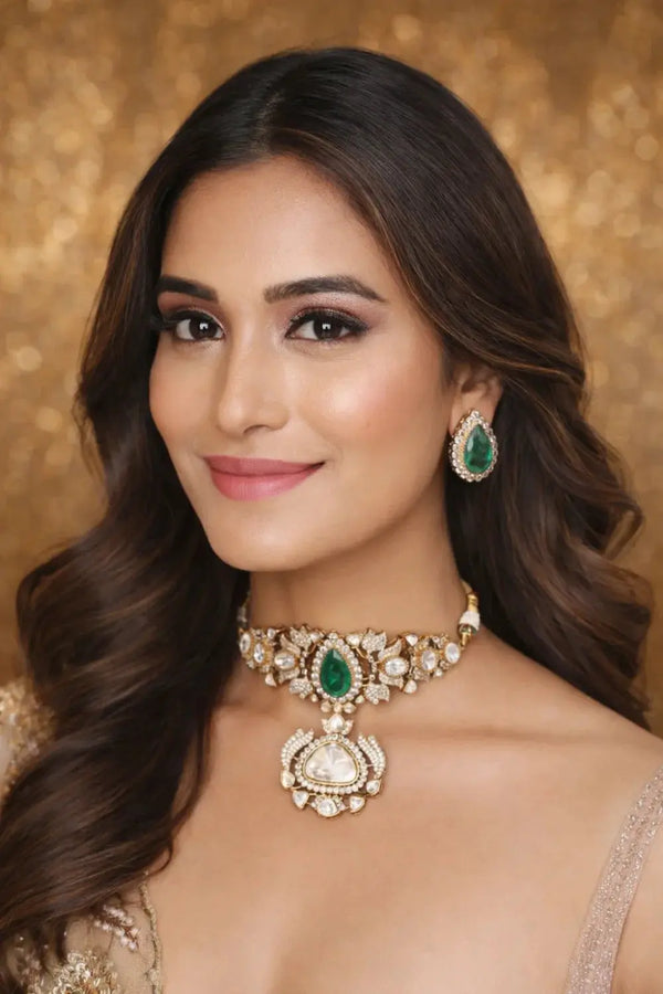 Taniya Bollywood Choker Set – Designer Party & Bridal Jewellery - Fashionjewellery_21